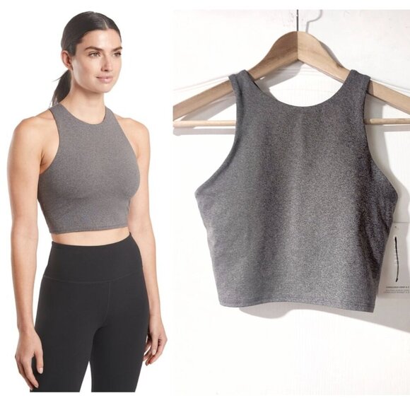 Athleta | Conscious Crop Bra A-C In Heather Grey - Picture 1 of 12